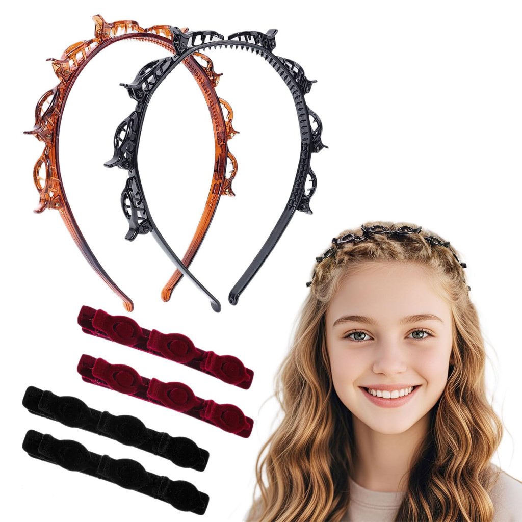 Professional Hair Clip Headband Double Bangs Styling Tool Acrylic